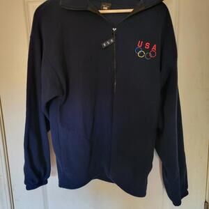 USA Olympics 100 percent mad in the USA size Large olympic logo on it